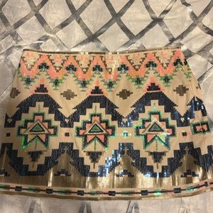 Sequin mini skirt, from express size large